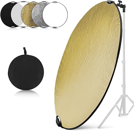 Photography Lighting Reflectors - 43Inch/110cm Photography Light Reflector, Portable Foldable