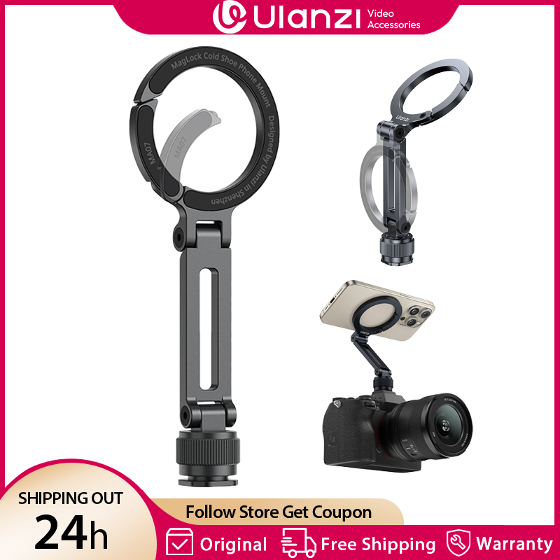 Photography Video Lighting Kit With Adjustable Tripod Stand - Ulanzi MA07 Magsafe Phone Holder for