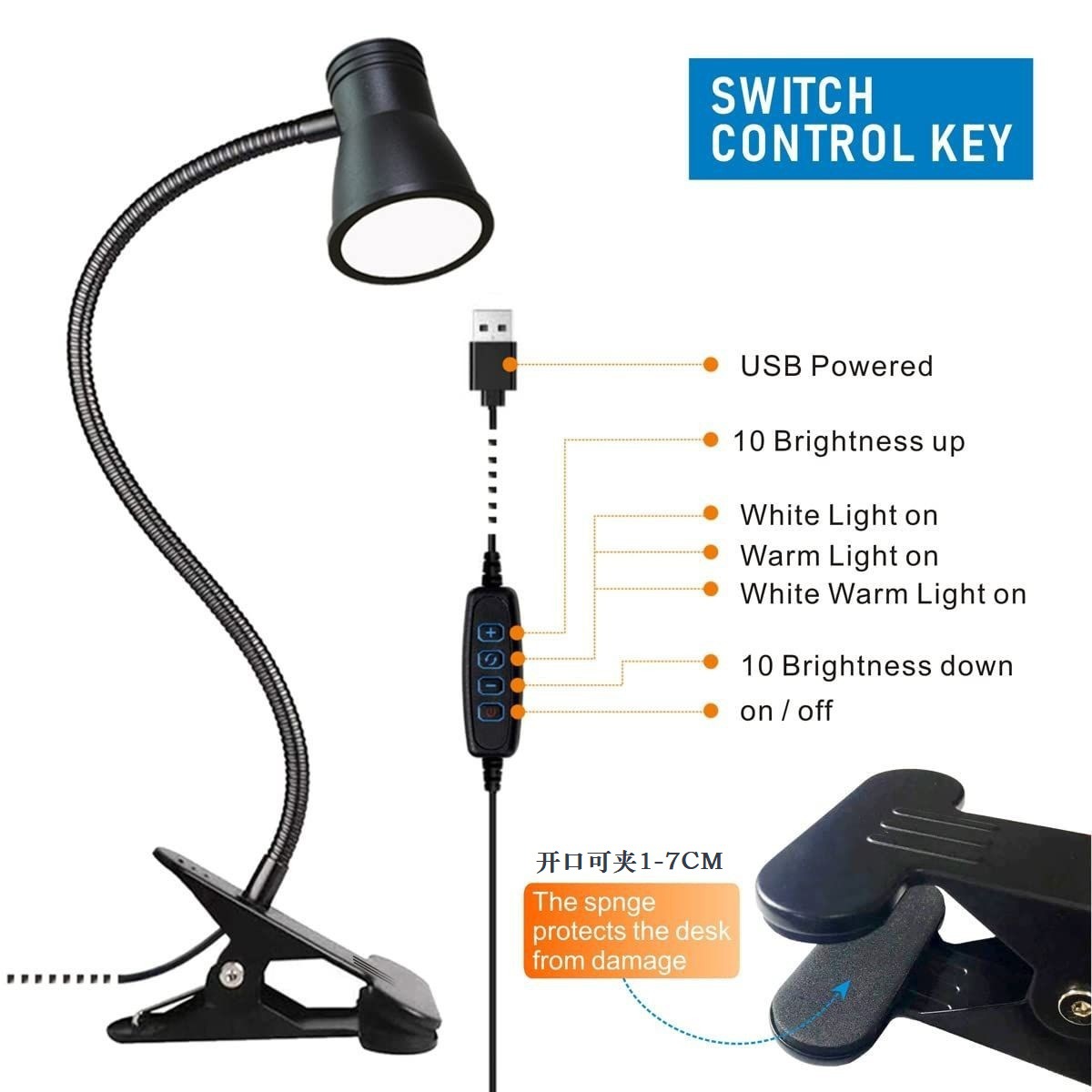 LED clip desk lamp eye protect - Learn Photography Lighting บทวิจารณ์และราคา