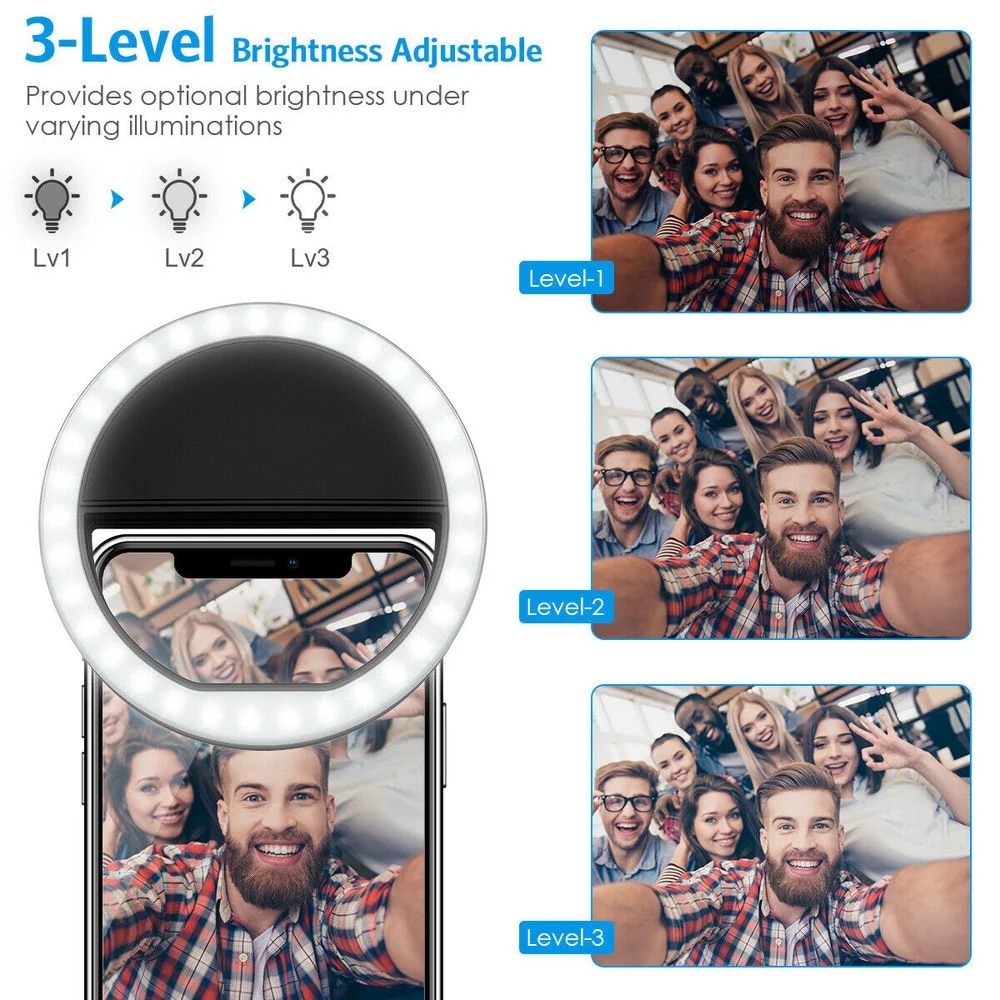 USB Rechargeable LED Selfie Ri - Photography Lighting Patterns บทวิจารณ์และราคา