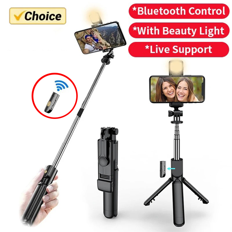 Extendable Selfie Stick Tripod - Photography Video Lighting Kit With Adjustable Tripod Stand บทวิจารณ์และราคา