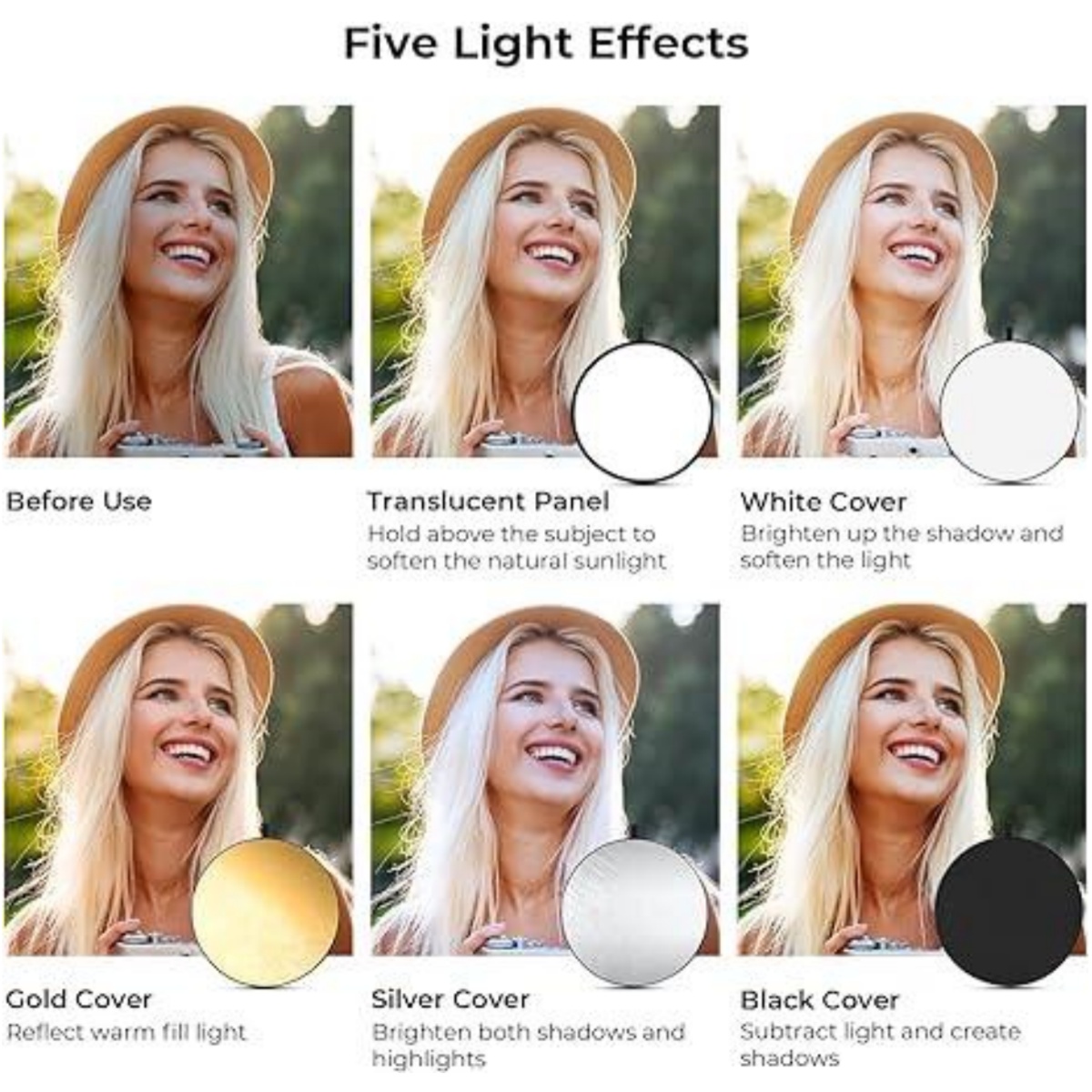 HUANYINGBJB Portable 5 in 1 Ph - Photography Lighting Reflectors บทวิจารณ์และราคา