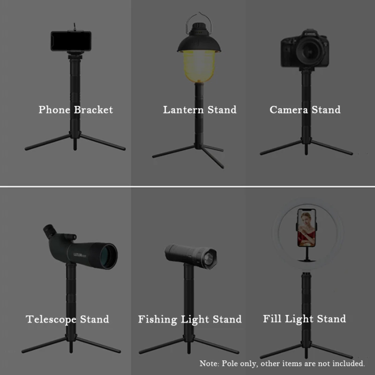 New Aluminum Lantern Stand Cam - Photography Video Lighting Kit With Adjustable Tripod Stand บทวิจารณ์และราคา