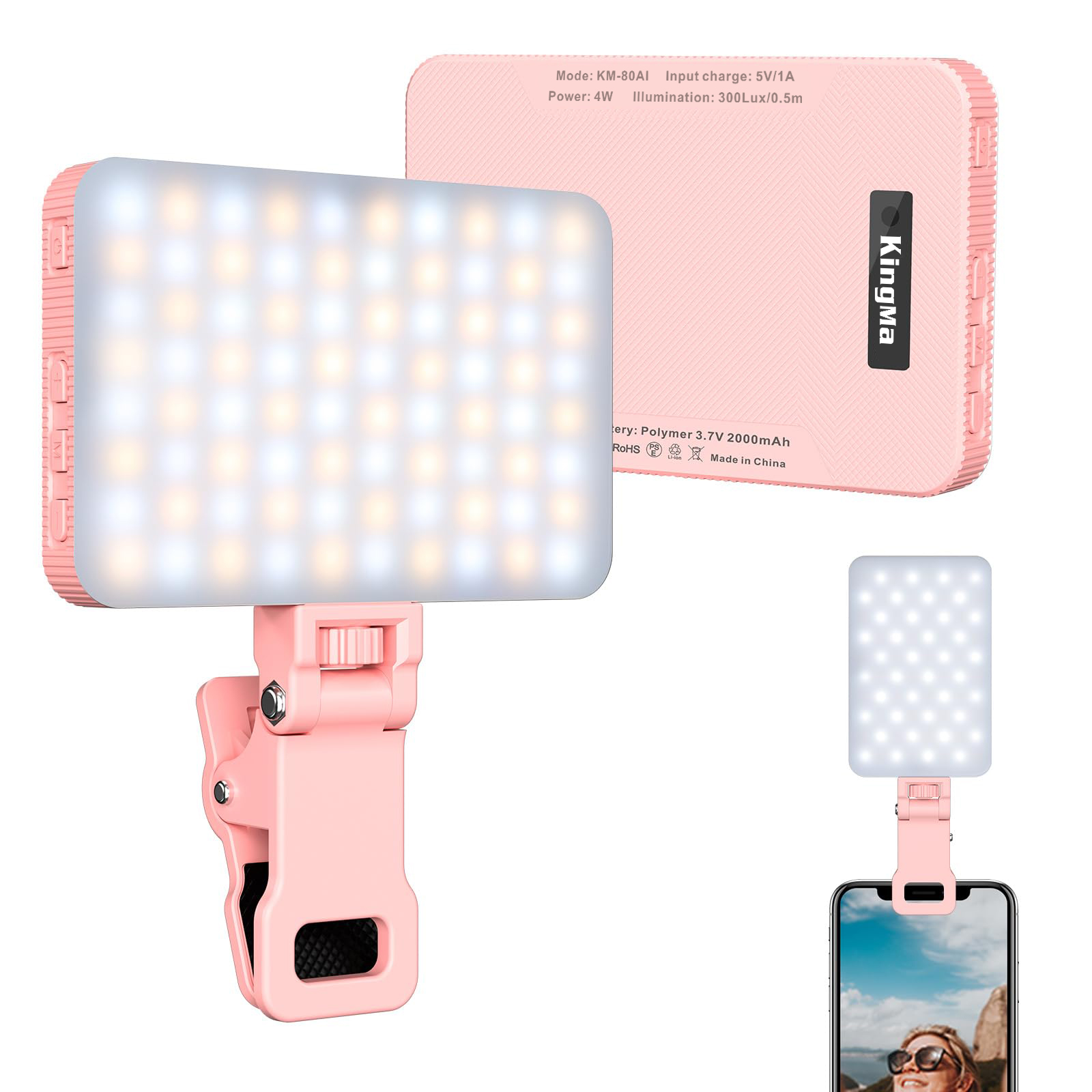 King Ma Pink Rechargeable Self - Photography Lighting Patterns บทวิจารณ์และราคา