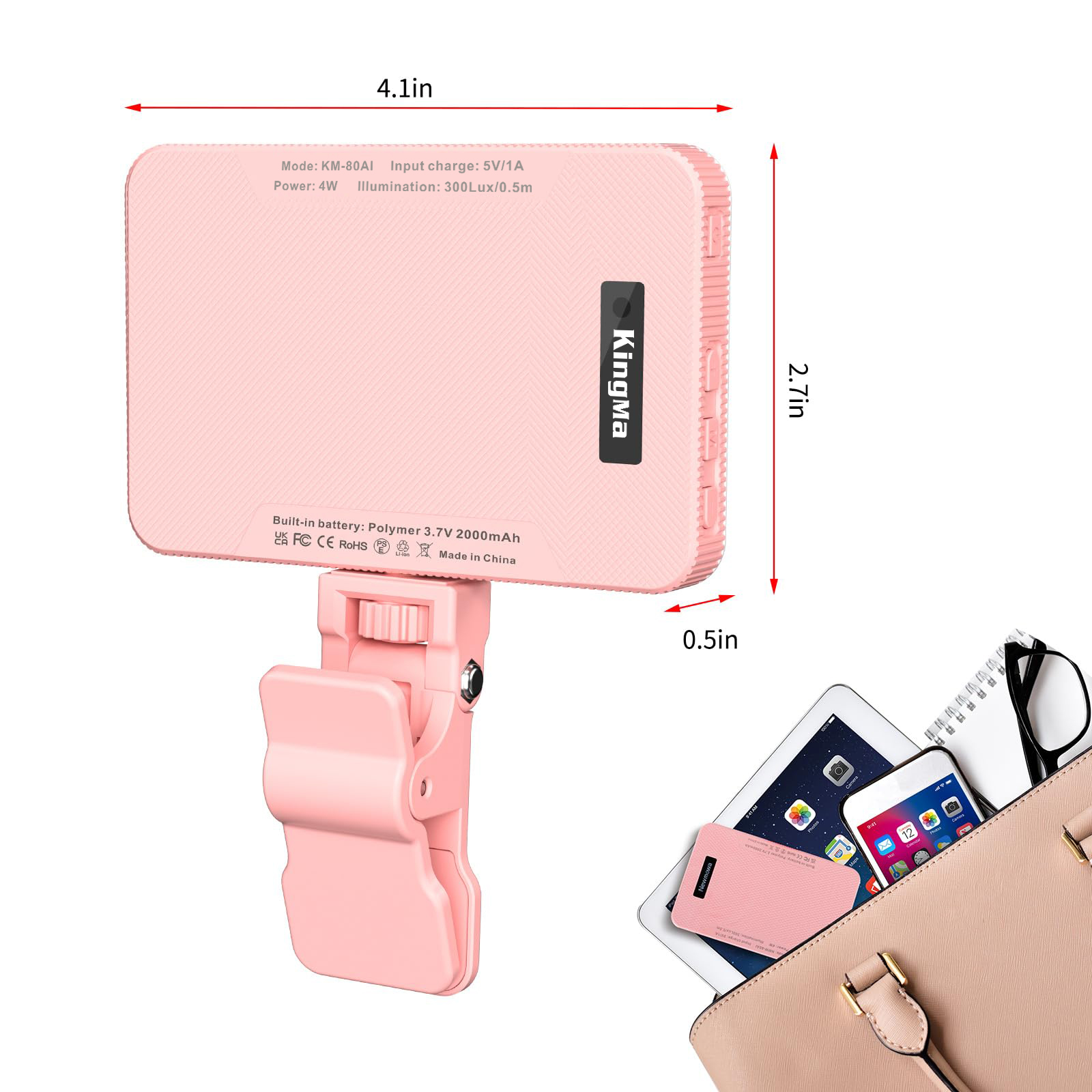 King Ma Pink Rechargeable Self - Photography Lighting Patterns บทวิจารณ์และราคา