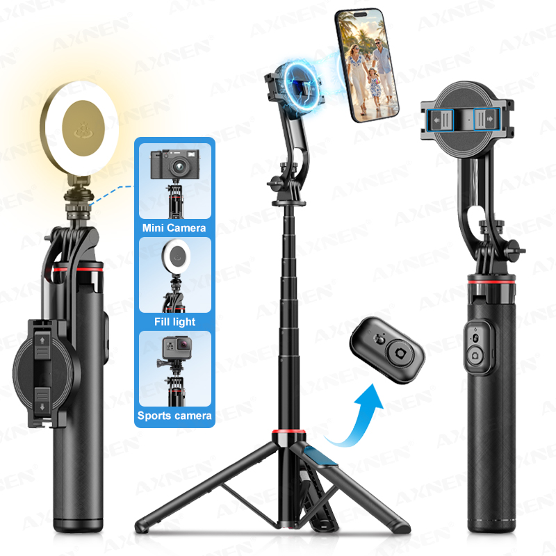 AXNEN C20 Magnetic Selfie Stic - Photography Video Lighting Kit With Adjustable Tripod Stand บทวิจารณ์และราคา