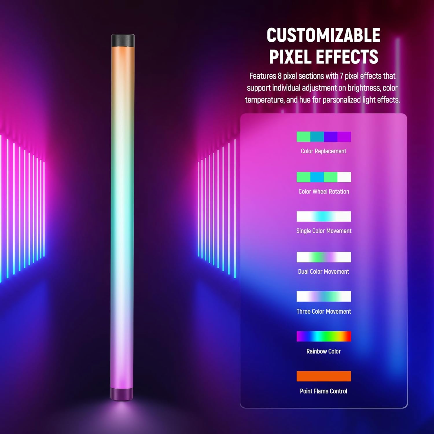 NEEWER TL60 RGB Tube Light, Fu - Photography Lighting App บทวิจารณ์และราคา