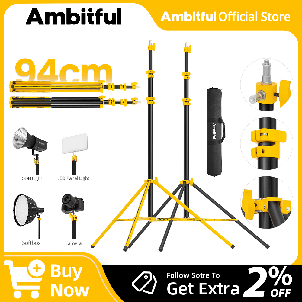 AMBITFUL GM280Y 280cm Professi - Photography Video Lighting Kit With Adjustable Tripod Stand บทวิจารณ์และราคา