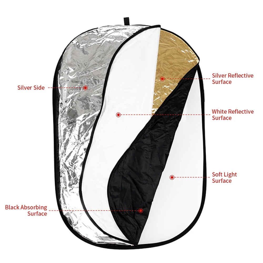 60/80/110CM 5-in-1 Collapsible - Photography Lighting Reflectors บทวิจารณ์และราคา