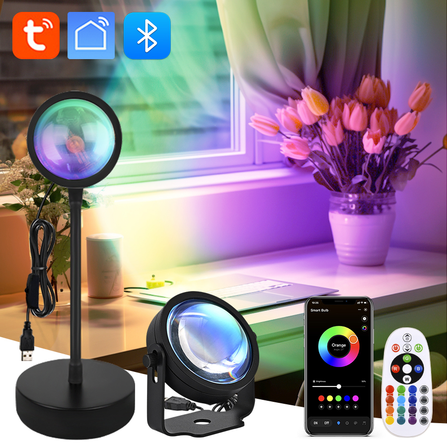 Smart Sunset Lamp Tuya USB Sun - Photography Lighting App บทวิจารณ์และราคา