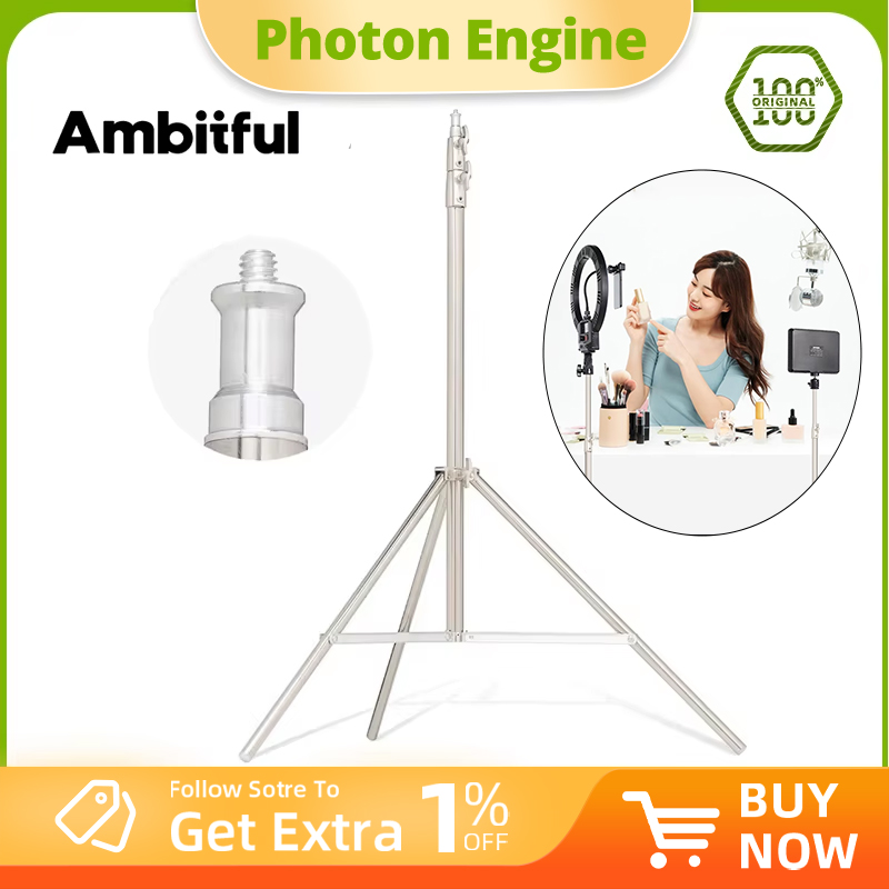 AMBITFUL Stainless Steel 2M He - Photography Video Lighting Kit With Adjustable Tripod Stand บทวิจารณ์และราคา