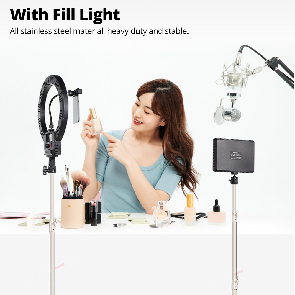 AMBITFUL Stainless Steel 2M He - Photography Video Lighting Kit With Adjustable Tripod Stand บทวิจารณ์และราคา