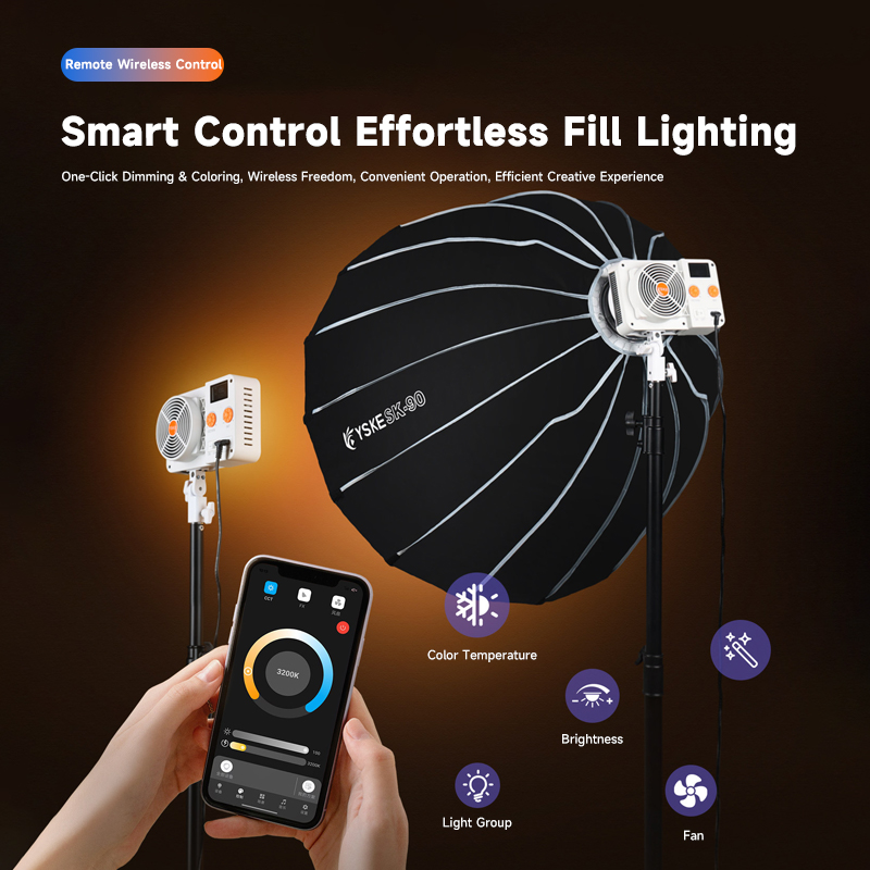 YSKE FL300 320W COB LED Video  - Photography Lighting App บทวิจารณ์และราคา