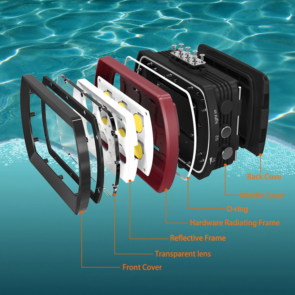 Seafrogs Aluminum LED Diving L - Photography Lighting Brand บทวิจารณ์และราคา