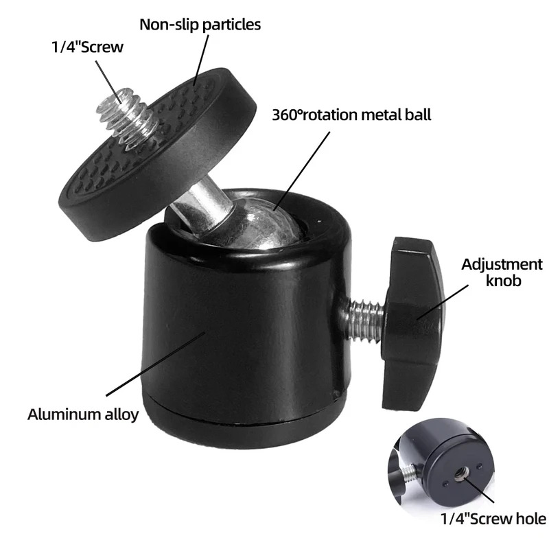 Hot Shoe 1/4 Screw Hole Tripod - Photography Video Lighting Kit With Adjustable Tripod Stand บทวิจารณ์และราคา